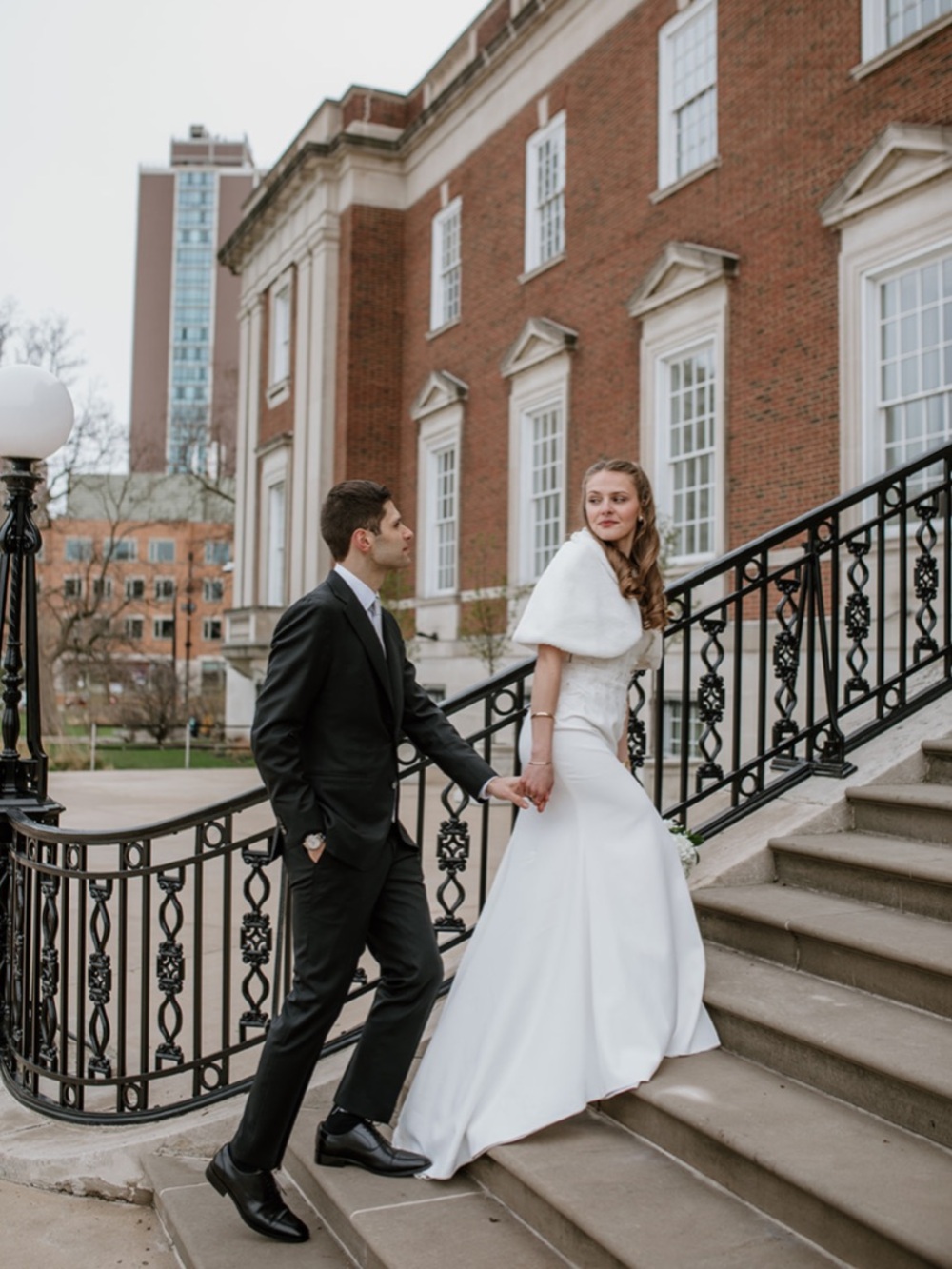 Elegant White Faux Fur Bridal Shawl